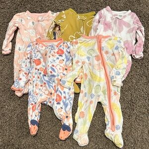 Carter's Colorful Floral and Animal Print Footies